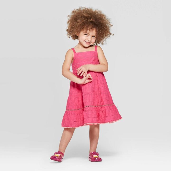 Toddler Girls' Schiffley A-line Dress - Cat & Jack Pink