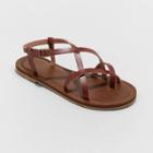 Women's Anamaria Wide Width Toe Loop Strappy Sandals - Universal Thread Brown