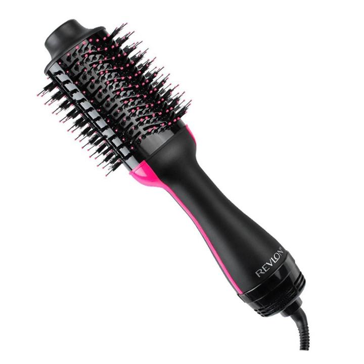 Revlon Oval One-step Hair Dryer & Volumizer - Black, Pink And Black