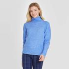 Women's Turtleneck Pullover Sweater - A New Day Blue