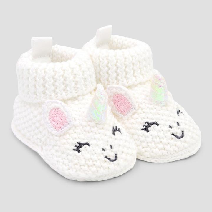 Baby Girls' Bootie Slippers - Just One You Made By Carter's Pink/white Newborn