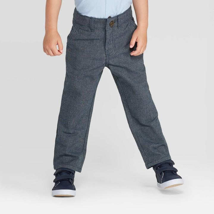 Toddler Boys' Woven Dressy Pants - Cat & Jack Blue 2t, Toddler Boy's