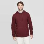 Men's Regular Fit Ultra-soft Fleece Hooded Pullover Sweatshirt - Goodfellow & Co Pomegranate Mystery S, Size: Small, Red