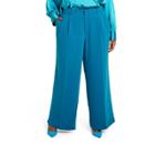 Women's Plus Size High-waist Wide Leg Tailored Trousers - Sergio Hudson X Target Teal