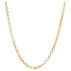 Tiara Gold Over Silver 16 Rolo Chain Necklace, Size: 16 Inch, Yellow
