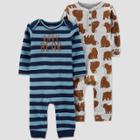 Baby Boys' 2pk Bear Stripe Jumpsuits - Just One You Made By Carter's