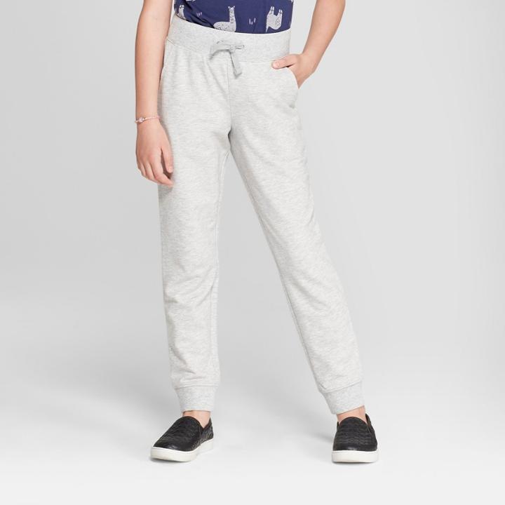 Girls' French Terry Bottoms - Cat & Jack Gray S, Girl's,