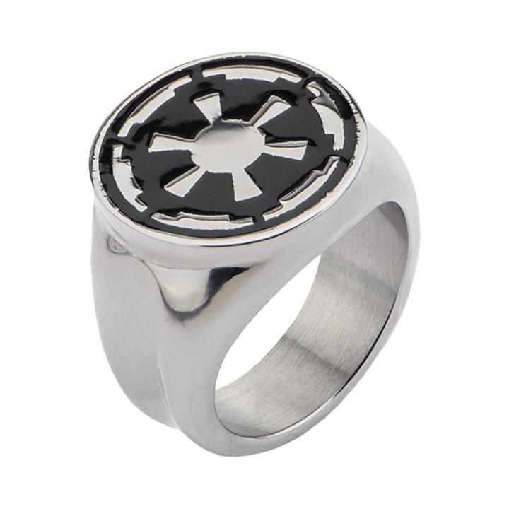 Men's Star Wars Stainless Steel Galactic Empire Symbol Ring,