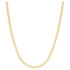 Tiara Gold Over Silver 20 Round Snake Chain Necklace, Size: 20 Inch, Yellow