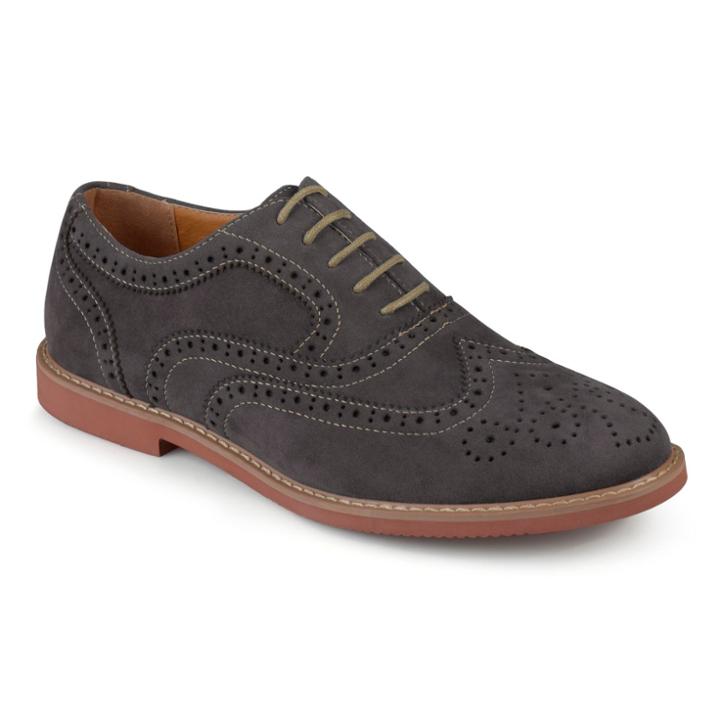 Men's Vance Co. Lantz Faux Suede Lace-up Oxford Dress Shoes - Gray