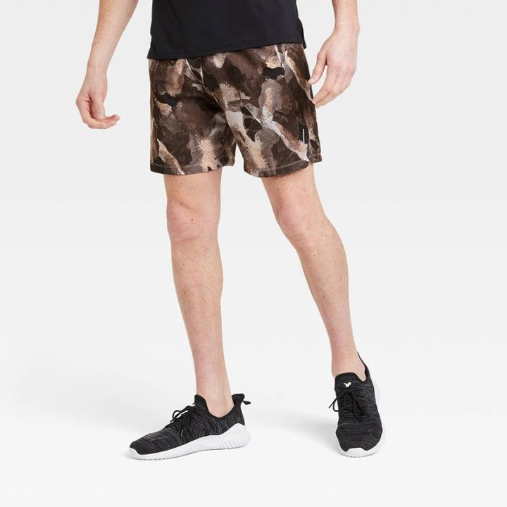 Men's Big & Tall Unlined Run Shorts 7 - All In Motion Khaki
