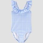 Toddler Girls' Gingham Check One Piece Swimsuit - Just One You Made By Carter's Blue