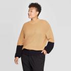 Women's Plus Size Crewneck Pullover Sweater - Who What Wear Brown 1x, Women's,