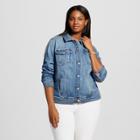 Women's Plus Size Denim Jacket - Ava & Viv - Medium Wash X, Blue