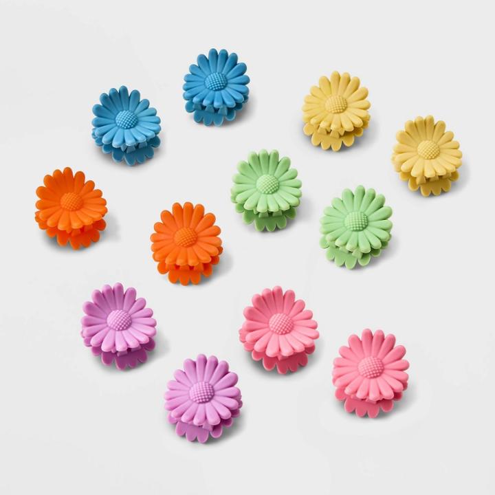 Girls' 12pk Mini Flower Clips - Art Class
