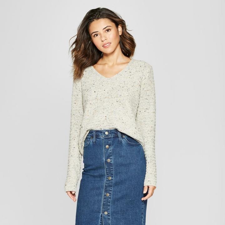 Women's Back Interest Pullover - Universal Thread Gray
