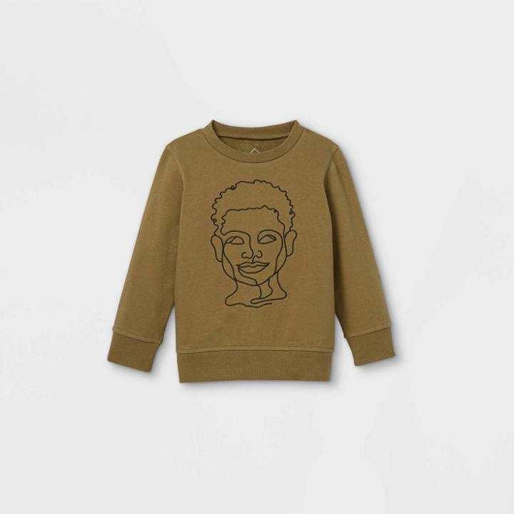 Well Worn Black History Month Toddler Silhouette Sweatshirt - Green