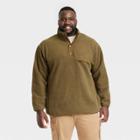 Men's Big & Tall Sherpa Snap Placket Pullover - Goodfellow & Co Green