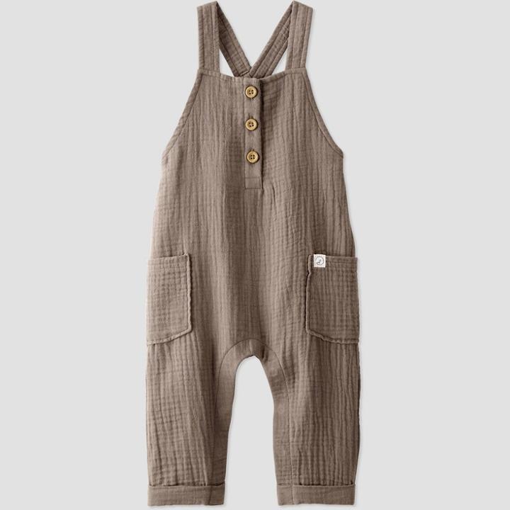 Baby Gauze Overalls - Little Planet By Carter's Brown Newborn