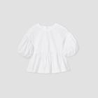 Women's Puff Short Sleeve Poplin Top - Prologue White