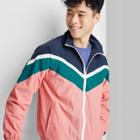 Men's Retro Track Windbreaker Jacket - Original Use Coral