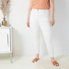 Women's Plus Size Mid-rise Skinny Jeans - Ava & Viv White
