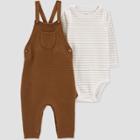 Carter's Just One You Baby Boys' Striped Top & Bottom Set - Brown Newborn