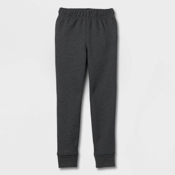 Toddler Boys' Fleece Pull-on Pants - Cat & Jack Dark Gray