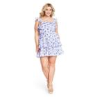 Women's Plus Size Amalie Tiered Ruffle Dress - Loveshackfancy For Target White/blue