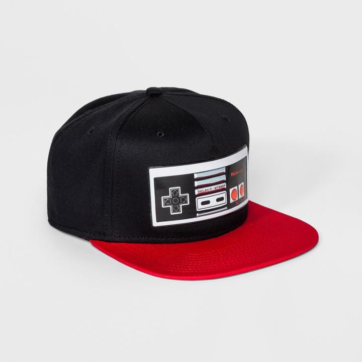 Men's Nintendo Controller Baseball Hat - Black