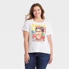 Modern Lux Women's Plus Size Frida Short Sleeve Graphic T-shirt - White