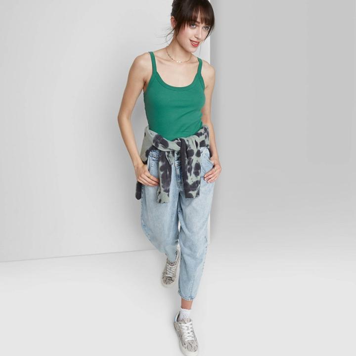 Women's Slim Fit Tank Top - Wild Fable Deep Emerald