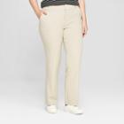 Women's Plus Size Bootcut Trouser Pants - Ava & Viv Khaki (green)