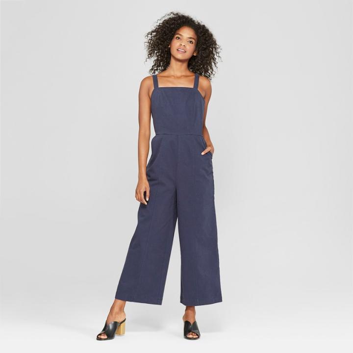 Women's Apron Neck Jumpsuit - Who What Wear Black