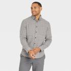 Men's Lightweight Flannel Long Sleeve Button-down Shirt - Goodfellow & Co Gray