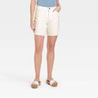 Women's High-rise Vintage Bermuda Jean Shorts - Universal Thread White