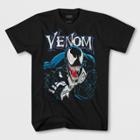 Men's Short Sleeve Marvel Venom Crew T-shirt - Black