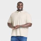Men's Big & Tall Regular Fit Short Sleeve Polo Shirt - Goodfellow & Co Oatmeal