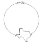 Target Sterling Silver Cutout Texas State Bracelet, 7.5, Girl's, Silver/texas