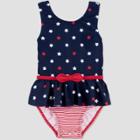 Baby Girls' Polka Dot One Piece Swimsuit - Just One You Made By Carter's Dark Blue