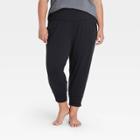 Women's Plus Size Soft Stretch Practice Pants - All In Motion Black