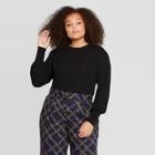 Women's Plus Size Crewneck Pullover Sweater - Who What Wear Black 2x, Women's,