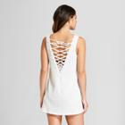 Women's Knit Ladder Back Cover Up Dress - Xhilaration White