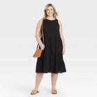 Women's Plus Size Sleeveless Casual Dress - Ava & Viv Black