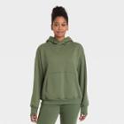 Women's Fleece Hoodie - All In Motion Olive Gray