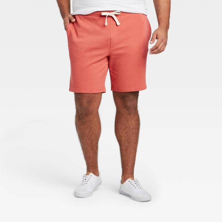Men's 8 Big & Tall Regular Fit Fleece Shorts - Goodfellow & Co Red