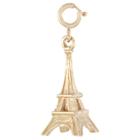 Target 14kt Gold And Silver Bonded Eiffel Tower Charm With Spring Ring-yellow Gold, Girl's,