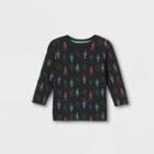 Toddler Boys' Jersey Knit Crew Neck Long Sleeve T-shirt - Cat & Jack Charcoal Gray