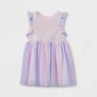 Toddler Girls' Sequin Rainbow Ruffle Sleeve Tutu Dress - Cat & Jack Purple