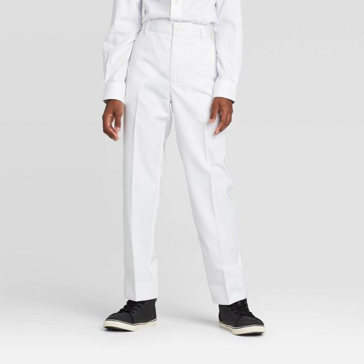 Oxford Boys' Suiting Tuxedo Pants - White